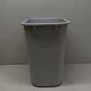 Rubbermaid Commercial Standard Wastebasket, 15" x 10.3" x 14.4", Beige