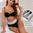 Avidlove Womens Underwear Cotton Hipster Panties High Waist Briefs Color Clash Underpants 1-4 Packs (X-Large)