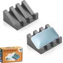 Self Draining Soap Dish Holder,Silicone Soap Dish,for Bathroom,Kitchen, SpongesCan Extend Soap LifeKeep Soap Bars Dry and Easy Cleaning (2, Grey)