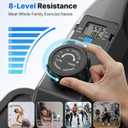 Sitting Under Desk Elliptical Machine, Leg Exerciser While Sitting for Seniors, Seated Pedal Exerciser, Quiet & Portable Pedal Exerciser with 8 Resistance Levels, Work from Home Fitness