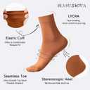 Womens Thin Cotton Socks Soft Socks for Women Above Ankle Breathable Crew Socks 6 Pack (5-9)