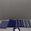 DII Assorted Woven Kitchen Set, Dishtowel, 18"x28", Dishcloth, 13"x13", Nautical Blue, 5 Piece