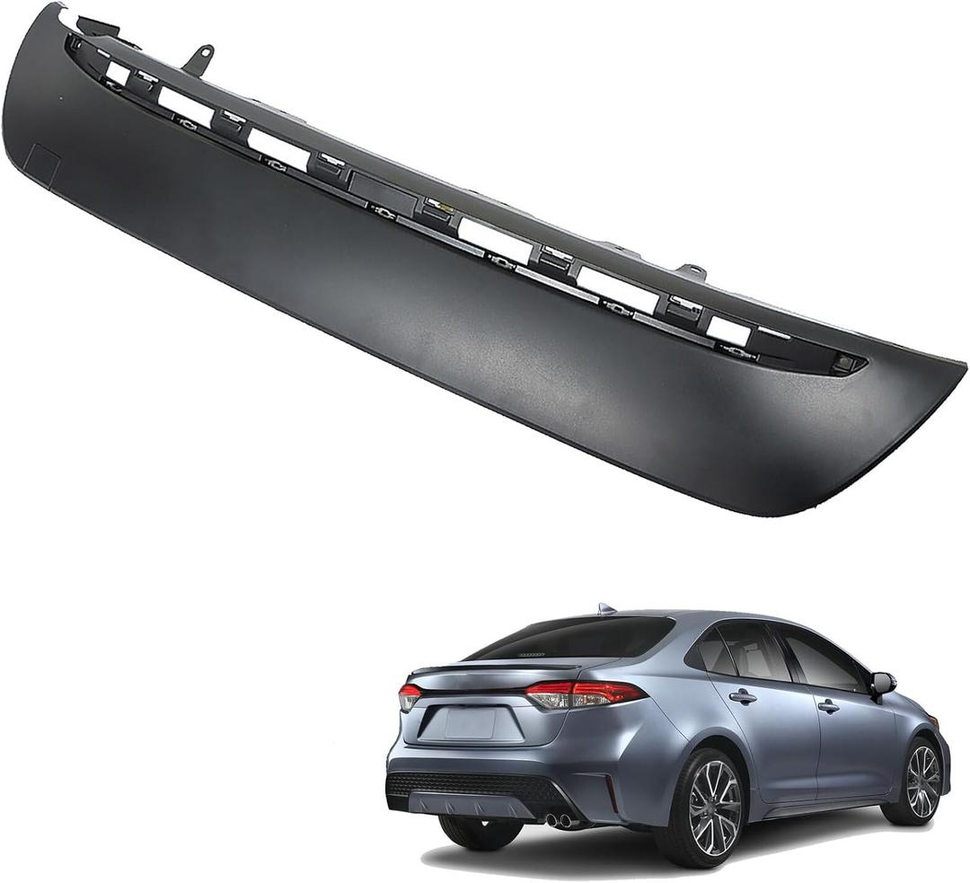 Black Rear Bumper Lower Valance Moulding Trim Cover Replacement for 2020 2021 Corolla 5216902060 52169-02060