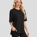 AUSELILY Women's 2 Piece Sets Summer Oversized Shorts Set (M)