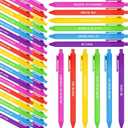 Sayglossy 60 Pcs Inspirational Pens Bulk Employee Appreciation Gifts Motivational Retractable Ballpoint Pens with Sayings for Teacher Employee Volunteer Nurse Baby Shower(Multicolor, Inspirational)