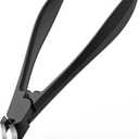 BEZOX Thick Toe Nail Clippers - Comfortable Rebound Thick Spring Toenails Clipper for Thick Nails for Seniors, Precision Fingernail Clippers for Men and Women - Black (Big)
