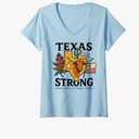 Womens Texas Strong Come Hell Or High Water V-Neck T-Shirt, XXL