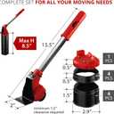 X-Protector Furniture Lifter Tool - Premium Furniture Jack Lifter Tool to Lift Furniture Easily - Appliance Lifter with 8.5" Adjustable Height - Ideal Jack to Lift Furniture Easily with Minimal Effort