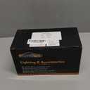 Partsam 2Pcs Glass Watermelon Lights [Patented] Clear Lens Red LED Side Marker Turn Signal Lights with Bezel Replacement for Kenworth Peterbilt Freightliner Truck