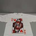 Classic Black Queen of Hearts T-Shirt: Adult, Short Sleeve, Cotton-Polyester Blend Size S