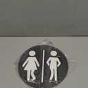 Jetec Wooden Bathroom Sign Unisex Restroom Rustic Men's and Women's Toilet Wall Signs for Business Funny Bathroom Cute Restroom Door Vintage Decor(Black)