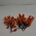 Yastouay Fake Fall Flowers Real Touch Silk Flowers, Fall Orange Artificial Flowers for Decorations, Babys Breath Artificial Flowers Bulk for Thanksgiving Fall Decor Floral Arrangement