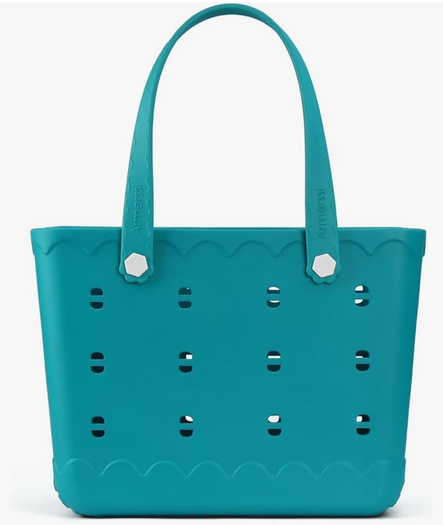 X-Large Rubber Tote Beach Bag for Women | Medium Durable Rubber Bag Waterproof Washable Versatile Tote Bags
