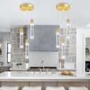 3-Lights Pendant Lights Modern LED Kitchen Island Light Bubble Pendant Light Pendant Lighting for Kitchen Island Dining Room Ceiling Hanging Lights Bedroom Mini Pendent Spot Lights
