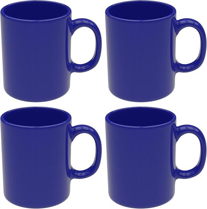 HYFLQNUPE Mug Sets 12oz set of 6, Ceramic Cups with Handle for Latte,Hot Tea, Cappuccino, Mocha, Cocoa Turquoise, Tea, Dishwasher, Oven, Microwave safe ( Set of 6, Blue)