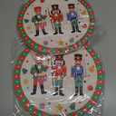 Gandeer Leather Nutcracker Round Placemats Set of 12 Christmas Place Mats 13 Inch Non Slip Washable Round Table Mats Heat-Resistant for Christmas Party Home Kitchen Dining Decoration