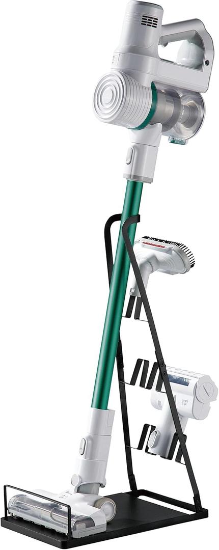 Mount Plus HAB-505 Universal Stick Vacuum Cleaner Stand Made for Dyson V15 V11 V10 V8 V7 V6 | Stand Made For Shark, LG, Samsung, Hoover, Eureka, Rainbow Stick Vacuums | 6 Hooks With Stable Metal