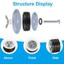 PATIKIL 150mm Sewer Cleanout Cap, Steel Mechanical Test Plug Expansion Pipe Plug Sewer Cleanout Cover Durable Sewer Pipe Plug Fit for Most Pipes Sink Pools, Black