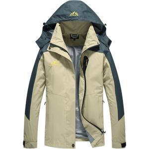 Women's Waterproof Rain Jacket Windproof Hooded Windbreaker Lightweight Raincoat, L