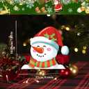 5 x Christmas Peeking Sticker for Car, Reindeer Peeking Car Decals and Stickers Waterproof Vinyl Decal Xmas Decoration Window Bumper Home Wall Truck (Carrot Snowman)