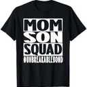 Mom Son Squad Mother's Day Matching Sons Mother Son Mommy T-Shirt (Black, M)