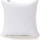 Acanva Fluffy Pillow Insert for Bed Sleeping, Decorative Stuffer Cushion Sham Filler, 18 Inchx18 Inch, White 2 Pack