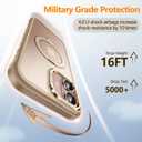 O3 Mag-Stand Designed for iPhone 17 Case with 360 Spin Stand, [Compatible with MagSafe][Super Skin Feeling] Translucent Matte Magnetic Slim Phone Case 6.3 inch, Desert Gold
