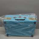 Record Player 3 Speed Bluetooth Portable Suitcase Vinyl Player with Built-in Speakers Turntable Enhanced Audio Sound PU Leather Vintage, Blue 