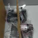 Kalium Wall Sconces Set of Two, Modern Vanity Lights with Double Clear Glass Shade Matte Black Indoor Farmhouse Wall Lights for Bathroom Living Room Bedroom Mirror Hallway Bulb E26 Base (2PCS)