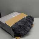 Anysay Heated Blanket Throw with 6 Hours Auto-Off 10 Heat Level, 62'' * 84'' Cozy Faux Rabbit Fur Bubble Electric Throw with Overheat Protection, Soft Fast Heating Blanket with ETL (Dark Grey)