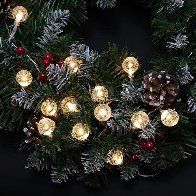 Bubble Ball Decorative String Lights - 35 Lights, 3 AA Batteries Powered, Indoor/Outdoor Decoration (Bubble Ball)