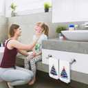 Red White and Blue Christmas Tree Kitchen Towels, USA Flag Patriotic Christmas Dish Tea Towels, 4th of July Independence Day Xmas Tree Hand Towel for Bathroom Kitchen, 16x24 Inch Set of 2