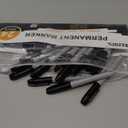 Black Permanent Markers Bulk, 24 Packs Fine Tip Permanent Marker, Waterproof Markers, Premium Smear Proof Pens, Quick Drying, Office Supplies for School, Office, Home
