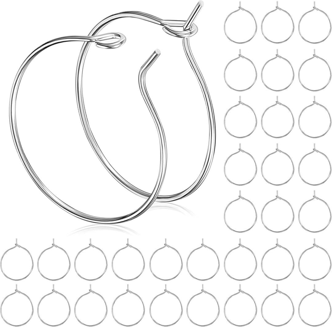 200pcs Earring Hoops for Jewelry Making Lightweight Ear Wire Hoops for Earrings for Women for Birthdays Valentine Day and Creative Accessories