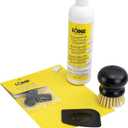 Lodge Enameled Cast Iron & Ceramic Stoneware Cleaner Care Kit - Set Includes 11oz Cleaner, Black Pan Scraper, Scrub Brush, Package of Pot Protectors, and Use & Care Booklet - 5 Piece Set