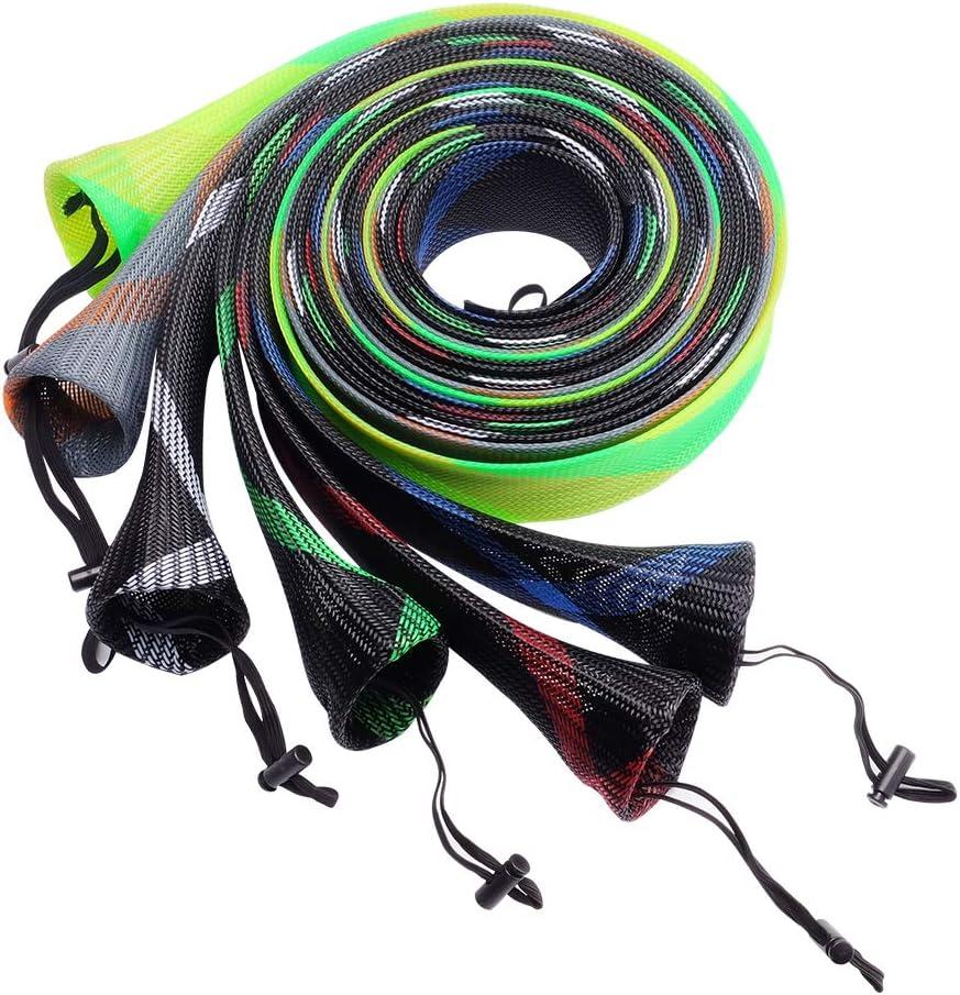 SF Fishing Rod Sock Fishing Rod Sleeve Rod Cover Braided Mesh Rod Protector Pole Gloves Fishing Tools for Spinning Fishing Rod,Casting Rod,Musky Rod, Ice Rod, Fly Rod, Spey Rod