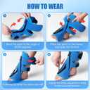 Plantar Fasciitis Night Splint-Upgrade 3 Adjustable Planter Facetious Relief Brace, Plantar Fasciitis Relief Women Men Straps,Support Relief Foot Drop Achilles Tendonitis Day Night(Blue-1PC)