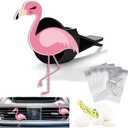 Cute Car Air Freshener Clips Flamingo Car Vent Clip Flamingo Cars Scents Cologne Air Conditioner Clip Auto Vent Interior Decoration Cars Accessories Flamingos Loves Gifts for Women Men