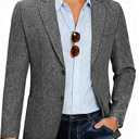 COOFANDY Men's Sports Coat & Blazers Slim Fit Business Weeding Suit Jackets Classic Fit Dress Blazer, XX-Large, Linen Black