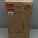 Kante 23.6 Inch Tall Cylindrical Planter, Large Round Plant Pots with Drainage Hole, Made with Concrete, Suitable for Indoor Outdoor Plants, Home Decor, White