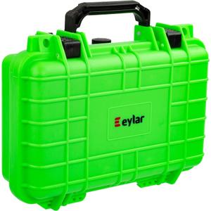 Eylar Tactical Hard Gun Case Water & Shock Proof With Foam TSA Approved 11.6 Inch 8.3 Inch 3.8 Inch (Neon Green)