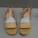 Marc Ford Platform Sandals for Women Summer Espadrilles Wedges - Ankle Strap, Buckle, Open Toe, Beach Shoes, Vacation, Dressy, Size 7.5