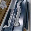 Baztin Over The Toilet Storage Cabinet, Over Toilet Storage Bathroom Cabinet with Glass Door and Adjustable Shelf, Above The Toilet Cabinet Behind Toilet Bathroom Organizer, Ultramarine