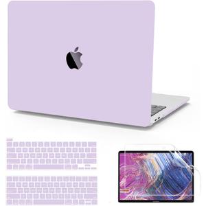 Anban Compatible with MacBook Pro 13 inch Case 2025 2024 2023 M2, 2022-2016 M1 A2338 A2251 A2289 A2159 A1989 A1708 A1706, Plastic Laptop Hard Shell Case +Keyboard Cover +Screen Protector, Purple
