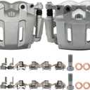 Chefull 2pcs Disc Front Brake Calipers Assembly with Bracket Fits for Ford F-250 Super Duty 2005-2012, for F-350 Super Duty 2005-2012, Front Passenger & Driver Side, 18-B5022 18-B5023