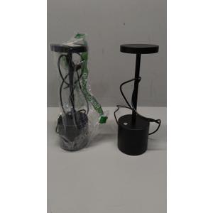SAKRINGT 2 Pack Rechargeable Table Lamp, LED Cordless Table Lamp,5000mAh Battery Operated Portable Table Light,Dimming for Restaurant/Patio/Outdoor(Black)