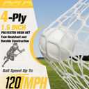 PodiuMax Lacrosse Goal 6x6x7FT, with Upgrade Square Steel Frame Base, Foldable Lacrosse Goal Net with Carry Bag, Portable Lacrosse Net for Backyard Field Outdoor for Youth & Adults