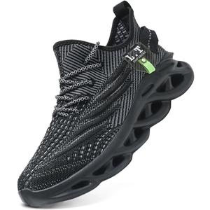 DLWKIPV Men Running Shoes Men's Tennis Shoes Lightweight Breathable Fashion Sneakers Non Slip Workout Gym Shoe for Running Black Size US 10