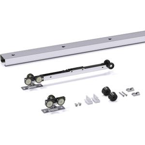 EaseLife 6FT Sliding Pocket Door Hardware Kit with Soft Close Mechanism, Aluminum Box Rail Kit,Slide Smoothly Quietly,Easy Install,No Door (68.5in Track for 24"~36" Wide Single Door)
