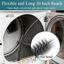 Dryer Vent Cleaner Kit - Long Dryer Vent Cleaning Brush, Dryer Lint Cleaner Remover Refrigerator Long Coil Cleaning Kit - Appliance Brush - AC Cleaning Brush Set for Household Tools